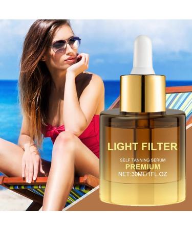 Selftanning lotion 30 ml tanning drops with moisture care natural bronze fluid with hydration for face body men and women tanning solution - Buy Online on GoSupps.com