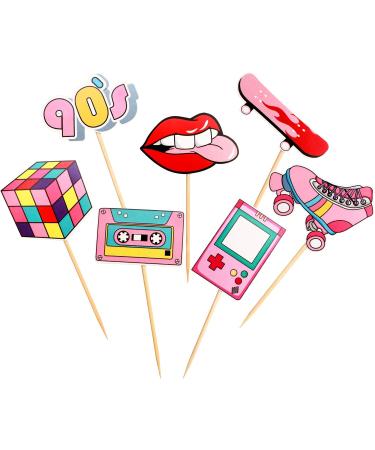 Unimall Global 29 90s Cupcake Toppers & Cake Decorations - Perfect for Decade Throwback Hip Hop Parties - Buy Online on GoSupps.com