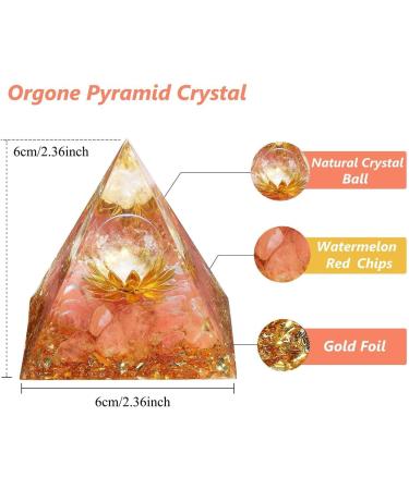 Xiannvxi Watermelon Tourmaline Orgonite Pyramid - Medicinal Crystals for Positive Energy & Success | Inspiring Spiritual Gifts - Buy Online on GoSupps.com