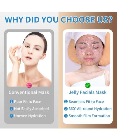 24K Gold Jelly Mask Powder | Anti-Aging Peel Off Hydro Face Mask for Dullness & Fine Lines | DIY Spa Facial Treatment 23 FL OZ - Buy Online on GoSupps.com