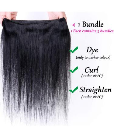 Elailite 7A Virgin Brazilian Straight Human Hair Bundles - Premium Hair Extensions for Luxurious Style - Buy Online on GoSupps.com