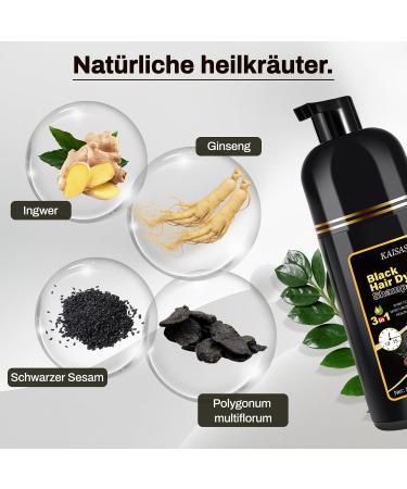 Evil Black Hair Dye Shampoo 3 in 1 Hair Color Shampoo for WomenMen for Gray Coverage for Instant Herbal Natural Hair Dye - Buy Online on GoSupps.com