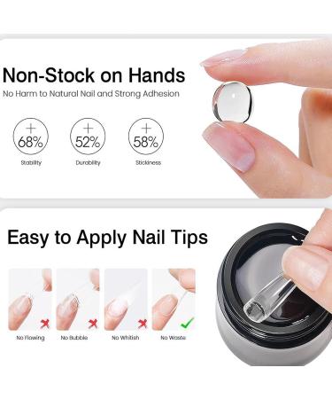 Professional Nail Glue UV Nail Glue Solid Nail Glue Strong Nail Gel Clear Nail Adhesive Long Lasting Nail Gel Nail Tips Adhesive Transparent Nail Glue for Wife Girlfriend Families Friends - Buy Online on GoSupps.com