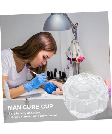 FRCOLOR Nail Art Crystal Cup Nail Clamps Nail Polish Stand Shot Glasses Plastic Glass Cup for Nail Powder Container with Lid Candy Bowl Nail Art Liquid Cup Diamond - Buy Online on GoSupps.com