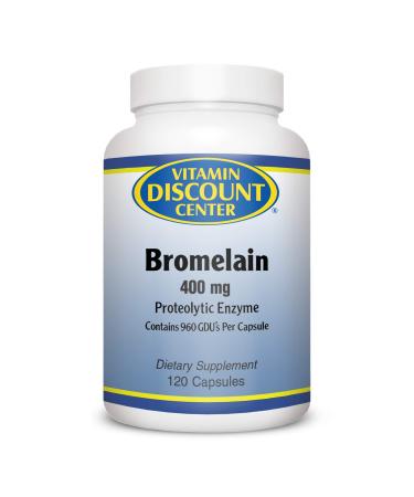 Vitamin Discount Center Bromelain 400mg, 120 Capsules