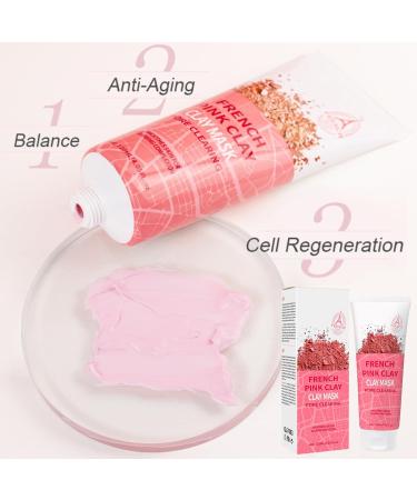 Pink Clay Mask - Face Masks Skincare for Women - Mud Mask for Pore Clearing - Mud Face Mask for Deep Cleansing Refining Pores - Reduce Acne & Dark Spots - Buy Online on GoSupps.com