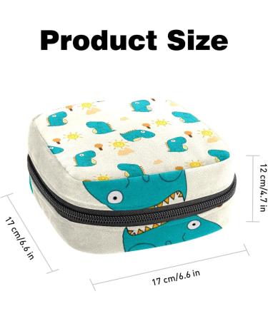 Cartoon Dinosaur Pattern Sanitary Napkin Storage Bag - Menstrual Cup Pouch & Nursing Pad Holder (Multicolor) - Buy Online on GoSupps.com