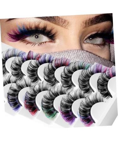 minkissy 7 Pairs Fake Eyelashes False Lashes Curl Lash Extensions Individual Lashes False Eyelashes Makeup Eyelashes Lash Clusters with Color Fake Lashes Make up Extend Chemical Fiber - Buy Online on GoSupps.com