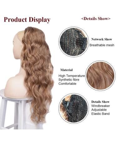 Pferdeschwanz Hair Extension Clip - 66cm Afro Curly Ponytail | Natural Blond & Brown | Easy Braid Clip-On - Buy Online on GoSupps.com