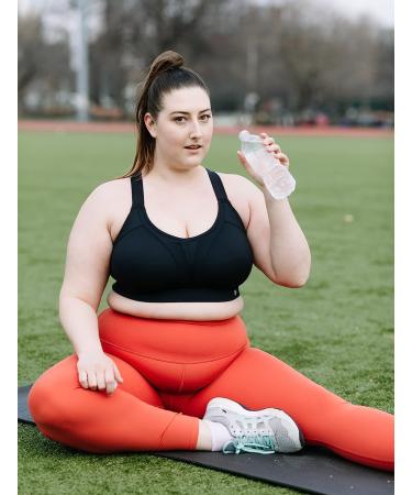 Yvette High Impact Adjustable Criss Cross Back Sports Bra for Large Bust - No Bounce Black - Buy Online on GoSupps.com
