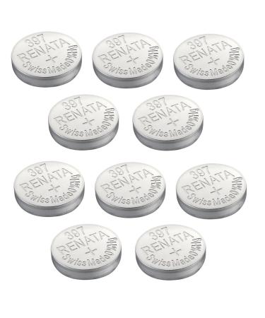 Renata Watch Battery Swiss Made 397 or SR726SW Or AG2 1.5V (10 Batteries 397 or SR 726 SW)
