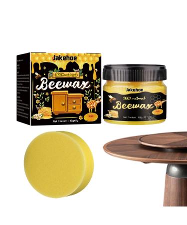 Natural Beeswax Cleaner | 80g Wood Polish & Conditioner Furniture Cleaner - Flexible Beeswax Furniture Polish Restorer Furniture Cleaner and Polish for Wood Doors Chairs Floors Rowces
