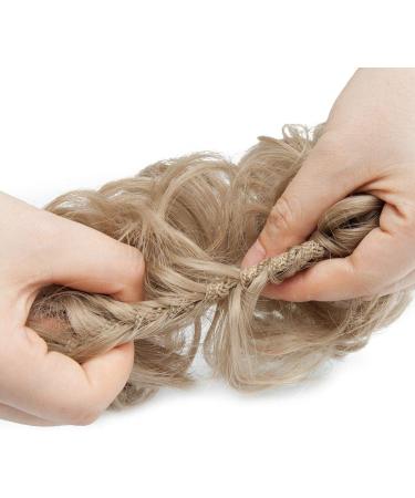 Dark Ash Blonde Wavy Messy Hair Bun Scrunchie Updo Hairpiece Extensions - Buy Online on GoSupps.com