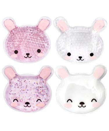 Boo Boo Ice Pack Kids Reusable Gel Ice Pack Cute Children Gel Ice Pack for Kids Injuries Kids Cute Lunch ice Pack Breastfeeding Wisdom Teeth Pain Relief Kids Fever Headaches(4 Pcs/3.8X3.2in)