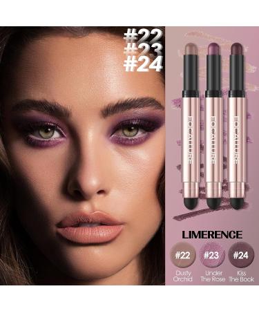 FOCALLURE 3 Pcs Eyeshadow Sticks Set - Shimmer & Matte Shades with Blending Sponge Brush | Long-Lasting Waterproof Formula | Cream Eye Highlighter Pen for Brightening - Makeup Limerence - Buy Online on GoSupps.com