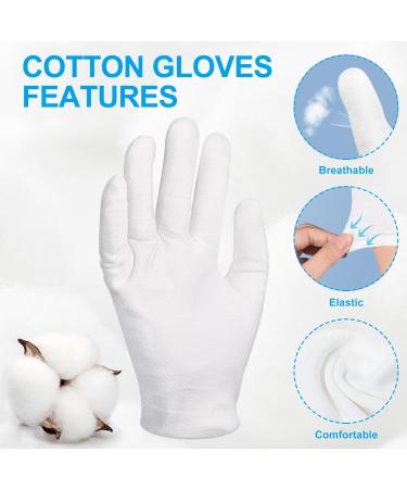 Buy TsMADDTs 5 Pairs Cotton Gloves - Moisturizing White Gloves for Dry Hands & Sleeping - 10pcs Inspection Cloth Gloves for All Uses - Buy Online on GoSupps.com