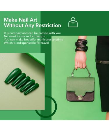 Dipping Powder Nails Set | Aokitec Fashion Dip Powder & French Nail Art | 28g Forest Green | DIY & Salon Manicure - Buy Online on GoSupps.com