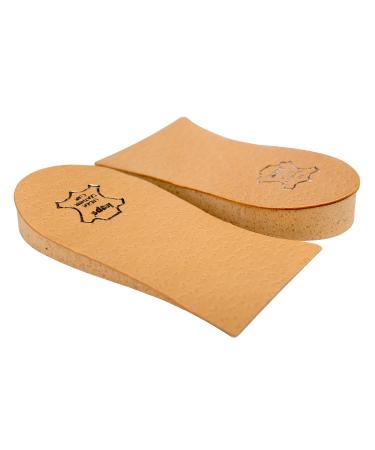 Heel Lift Elevator  Heel Raise  Heel Pad  Orthotic Wedge  Shoe Pad  Many Widths and Heights  Leather Cover  Kaps Topmed  2 Pieces Left and Right (Height 10 mm / 0.4 inch - Size S)