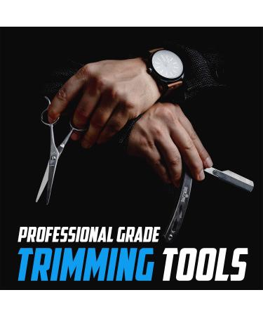 Barber Kit: Straight Razor with 50 Single Blade Razors & Scissors - Professional Barber Supplies - Buy Online on GoSupps.com