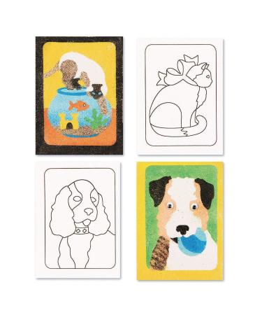 S&S Worldwide Sand Art Boards 5x7 - Dogs & Cats | Creative DIY Craft Kit - Buy Online on GoSupps.com