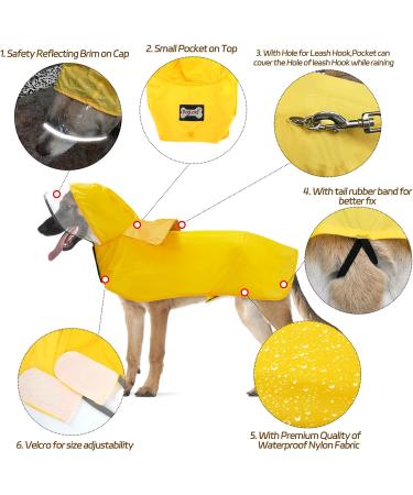 Dog Raincoats with Hood Waterproof Dog Rain Jacket Waterproof Hooded Dog Raincoats with Harness Hole Reflective Safety Dog Rain Coat Poncho Adjustable Dog Raincoats for Small Medium Large Dogs (XL) - Buy Online on GoSupps.com
