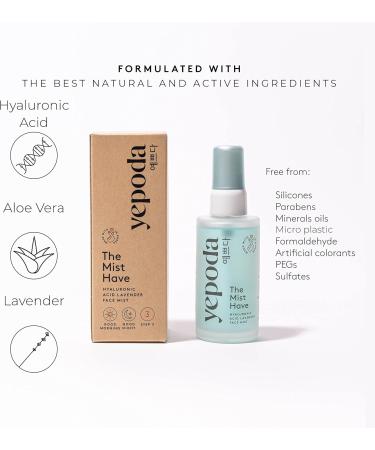 Yepoda The Mist Have Hyaluronic Acid Facial Spray Lightweight Facial Care Facial Toner Korean Cosmetics (50 ml) - Buy Online on GoSupps.com