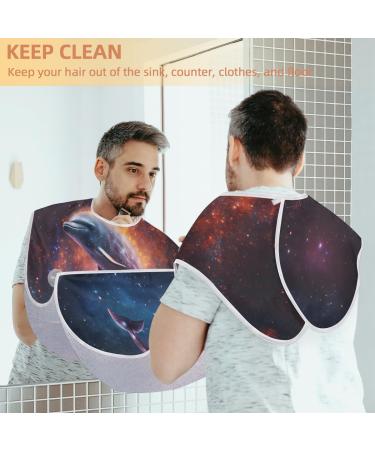 Starry Dolphin Beard Bib Apron - Perfect Beard Hair Catcher for Men | Ideal Father's Day & Anniversary Gifts | Includes 2 Suction Cups - Buy Online on GoSupps.com