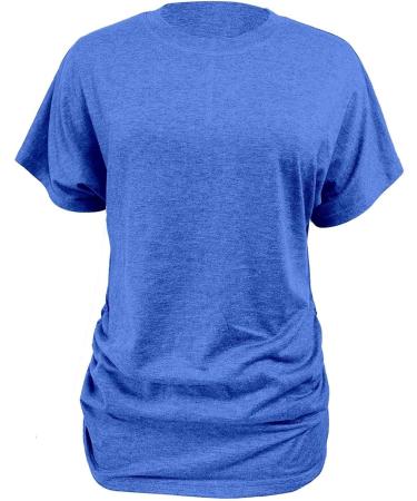 Shop Golatcr Ladies Monochrome Round-Neck Short Sleeve T-Shirts - Casual Summer Tops in White & Blue - Double Pack Women's Shirts - Buy Online on GoSupps.com