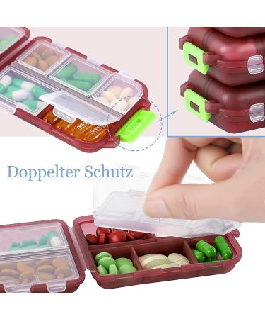 4 Pack Small Weekly Travel Pill Organizer - Portable Pocket Pill Box for Vitamins and Medicine by M MUCHENGBAO - Buy Online on GoSupps.com