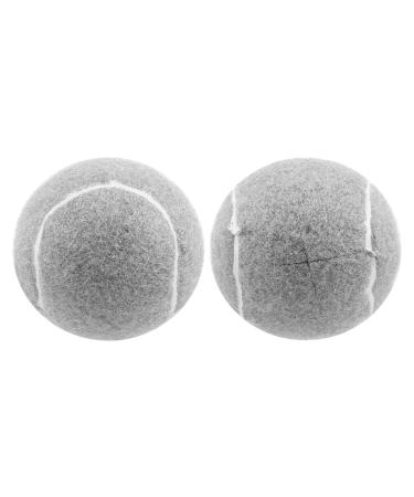 Pasuihcay 2 PCS Precut Walker Tennis Ball for Furniture Legs and Floor Protection Heavy Duty Long Lasting Felt Pad Covering Grey
