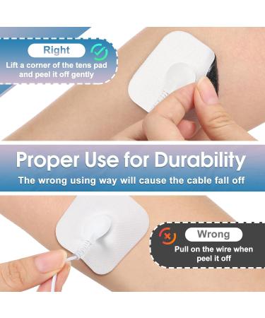 TENS Unit Replacement Pads - 20PCS 3.5mm Snap Electrode Pads Self-Adhesive & Reusable Compatible with TENS Devices - Buy Online on GoSupps.com