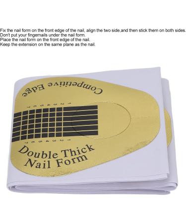 Nail Extension Tips Form Self Adhesive Adjustable Size 100 Pcs Waterproof Coating Nail Art Tips Extension Forms Manicure Accessory for Home Use - Buy Online on GoSupps.com