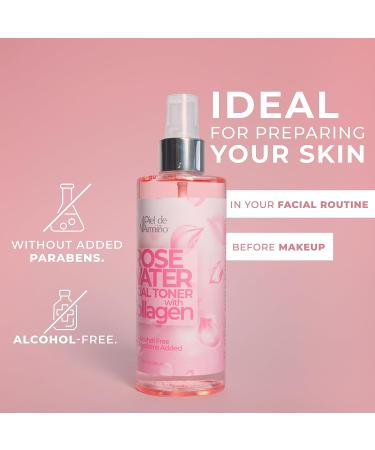 Rose Water Spray with Collagen - Organic Anti-Aging Face Mist & Toner for Hydration - Pure Rosewater Skin Care - Buy Online on GoSupps.com