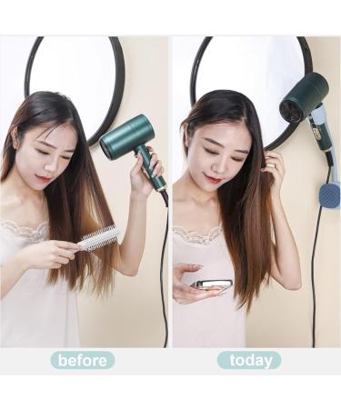 Wezalget Blow Dryer Holder Organizer 360 Degree Adjustable Wall Hair Dryer Rack Adhesive Hair Dryer Organizer No Punching with Cable Hook Blue - Buy Online on GoSupps.com