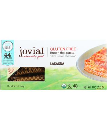 Jovial Organic Gluten Free Brown Rice Pasta, Lasagna, 9 Ounce