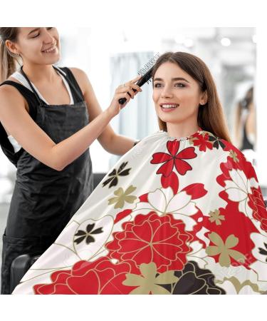 Buy Waterproof Barber Cape - Japanese Sakura & Cheetah Haircut Bib for Men & Women | Unisex Hair Cutting Cape - Buy Online on GoSupps.com