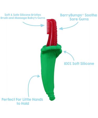 Razbaby RaZberry Baby Teether & Toothbrush - BerryBumps for Soothing Sore Gums - 1 Oz - Buy Online on GoSupps.com