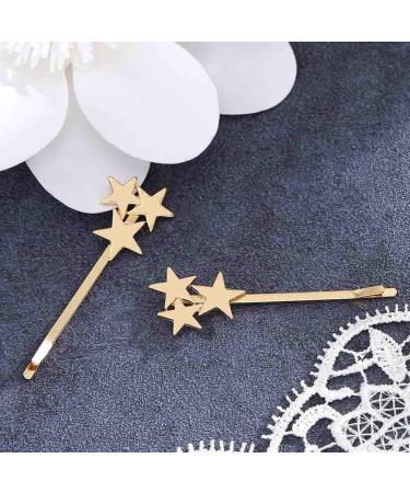 Yalice Star Hair Barrette Bobby Pins - Metal Hair Clips for Women and Girls (Gold) - 2Pcs - Buy Online on GoSupps.com