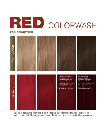 Red Hair Color Depositing Shampoo | Vegan Semi-Permanent Colorwash for Brunettes | Celeb Luxury Red Viral + Bond Rebuilder - Buy Online on GoSupps.com