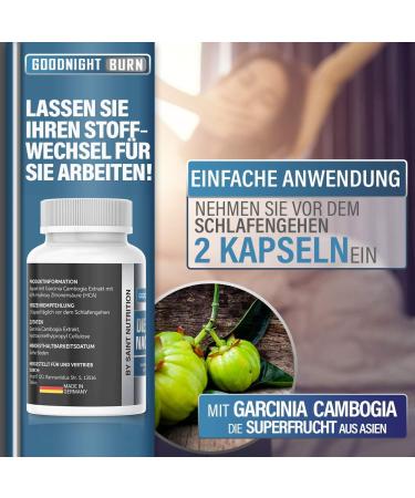 Saint Nutrition Goodnight F-Burn Capsules - Vegan Garcinia Cambogia for Men & Women - High Dose Nighttime Weight Loss Support - Buy Online on GoSupps.com