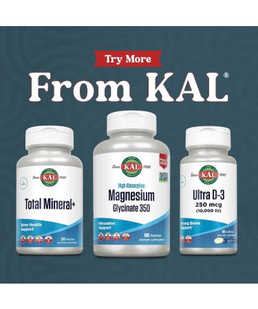 KAL Total Mineral Plus Capsules - Minerals and Trace Minerals for Strong Bones Immune Support w/Magnesium Glycinate Zinc Calcium Selenium Iron and More - Vegan Non-GMO Gluten-Free 30 Servings - Buy Online on GoSupps.com