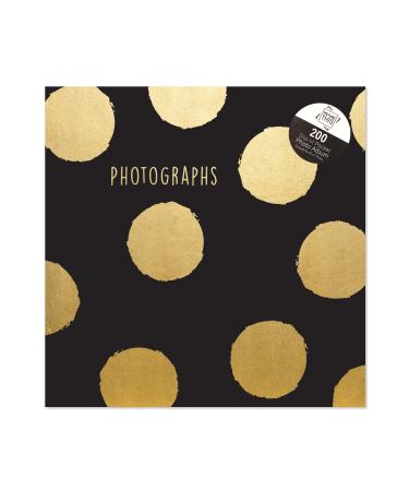 Tallon Gold Foil Polka Dots 6x4 Photo Album Memo Slip in Holds 200 Photos