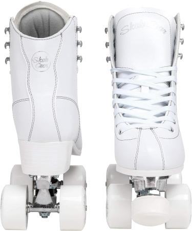 Retro Quad Roller Skates - White, Women's 10 / Men's 9 - Structured Boot - Buy Online on GoSupps.com