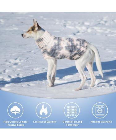 Cit toile XL Winter Dog Sweater - Soft Knitted Turtleneck Coat for Small & Medium Pets - Color Gradient Blue - Comfortable Cold Weather Clothing - Buy Online on GoSupps.com