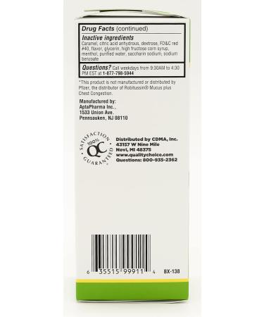 Quality Choice Adult Tussin Expectorant 4 Fl. Oz - Non-Drowsy Cough Relief | Fast Shipping Worldwide - Buy Online on GoSupps.com