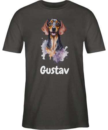 Personalized Dachshund T-Shirt for Dog Owners - Custom Name Gift by Shirtracer - Men's XL Dark Grey - Buy Online on GoSupps.com