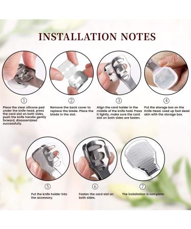 Callus Shaver Foot Care Kit - Includes Callus Remover, Foot File, 10 Blades, and Storage Cover (15Pcs) - Buy Online on GoSupps.com