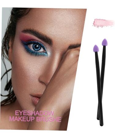 Healeved 5pcs Silicone Eyeshadow Brush Cream Eyeshadow Plastic Handle Simple Applicator Brush Purple - Buy Online on GoSupps.com