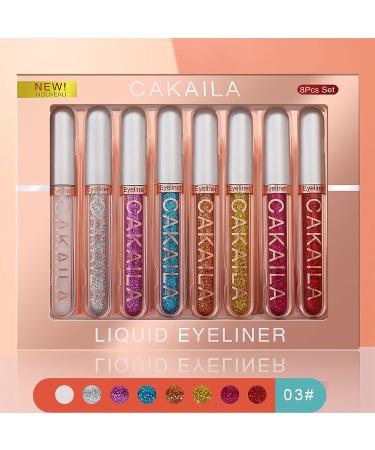 Sparkle All Day: Sumeitang 8 Colors Glitter Eyeliner Set - Waterproof, Longlasting & High Pigmented Eyeliner Kit - Buy Online on GoSupps.com