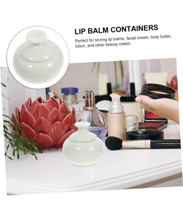 Buy Housoutil White Porcelain Travel Jars - Small Cosmetic & Tea Can 4.7x4.7cm | Ideal for Makeup Creams and Balms - International Shipping Available - Buy Online on GoSupps.com